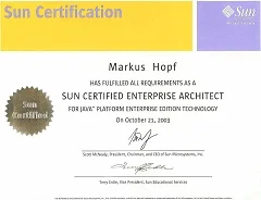 Sun Java Architekt Zertfikat